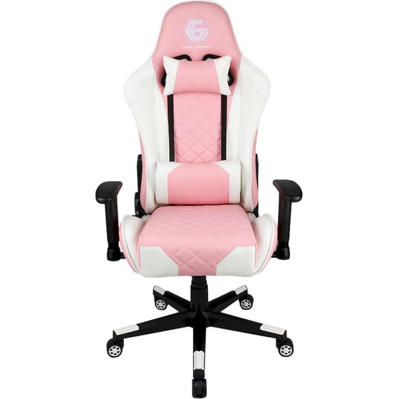Gaming Καρέκλα Gembird GC-03-PW από Τεχνητό Δέρμα - Λευκό/ Ροζ image 1