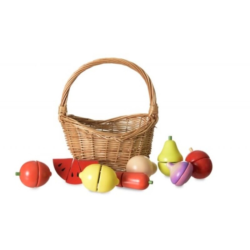 Ξύλινο Καλάθι Με Φρούτα Που Κόβονται, Egmont Toys