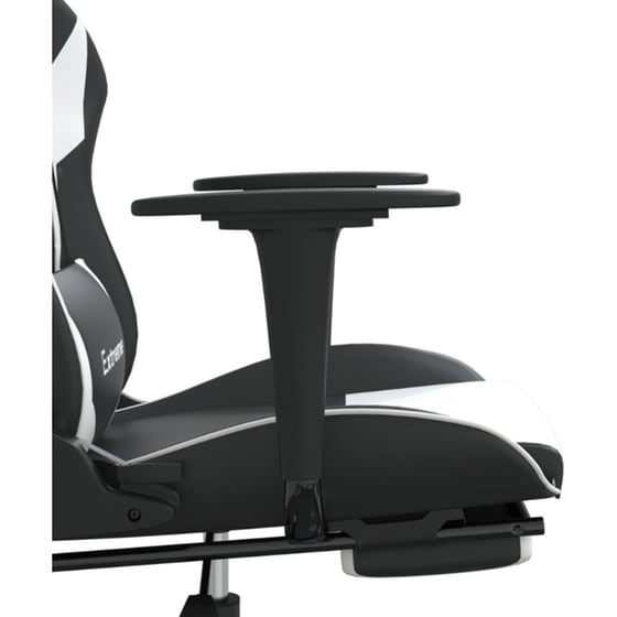 Καρέκλα Gaming VIDAXL 345462 με Υποπόδιο από Τεχνητό Δέρμα - Μαύρο image 8