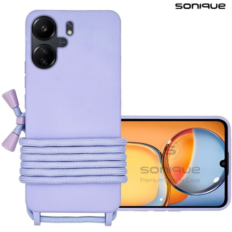 Θήκη Xiaomi Redmi 13C 4G - Sonique Με Κορδόνι Carryhang - Λιλά