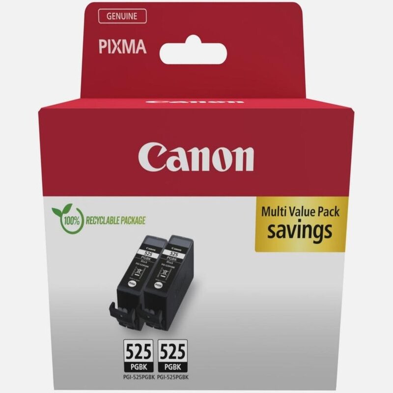 Canon Pgi-525 Twin Pack Black Μελάνι Εκτυπωτή 4529B017