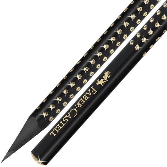 Μολύβι Faber Castell Sparkle Midnight B Χρυσό image 2