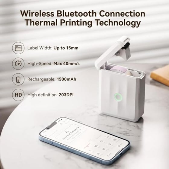 NIIMBOT Thermal D110-M-W White Θερμικός Εκτυπωτής image 4