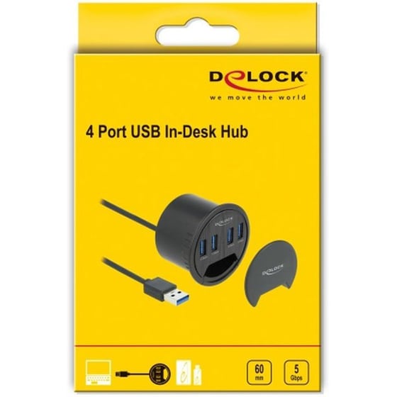 Delock 64153 USB Hub USB 3.2 με  4 θύρες - Μαύρο image 4