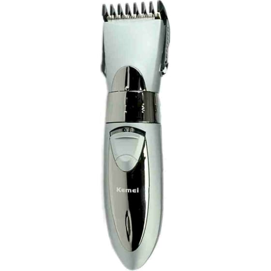 KEMEI KM-605 Κουρευτική Μηχανή Επαναφορτιζόμενη Ασημί image 0