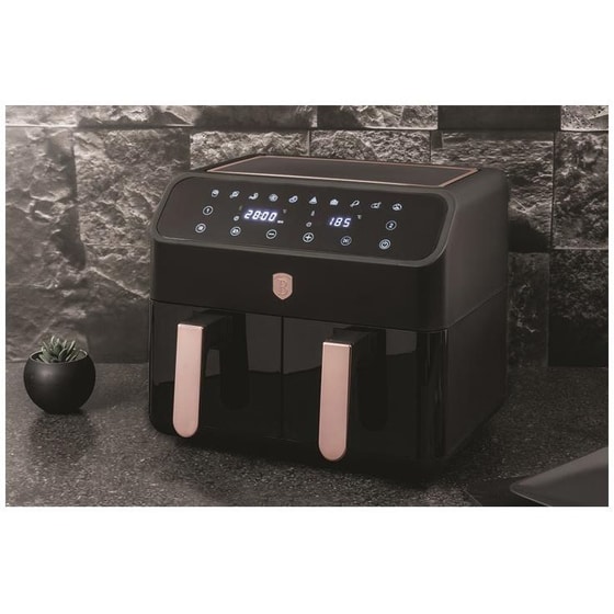 BERLINGER HAUS BH-9659 με 2 Αποσπώμενους Κάδους 2000 W 8 L Μαύρο Φριτέζα Αέρος image 4