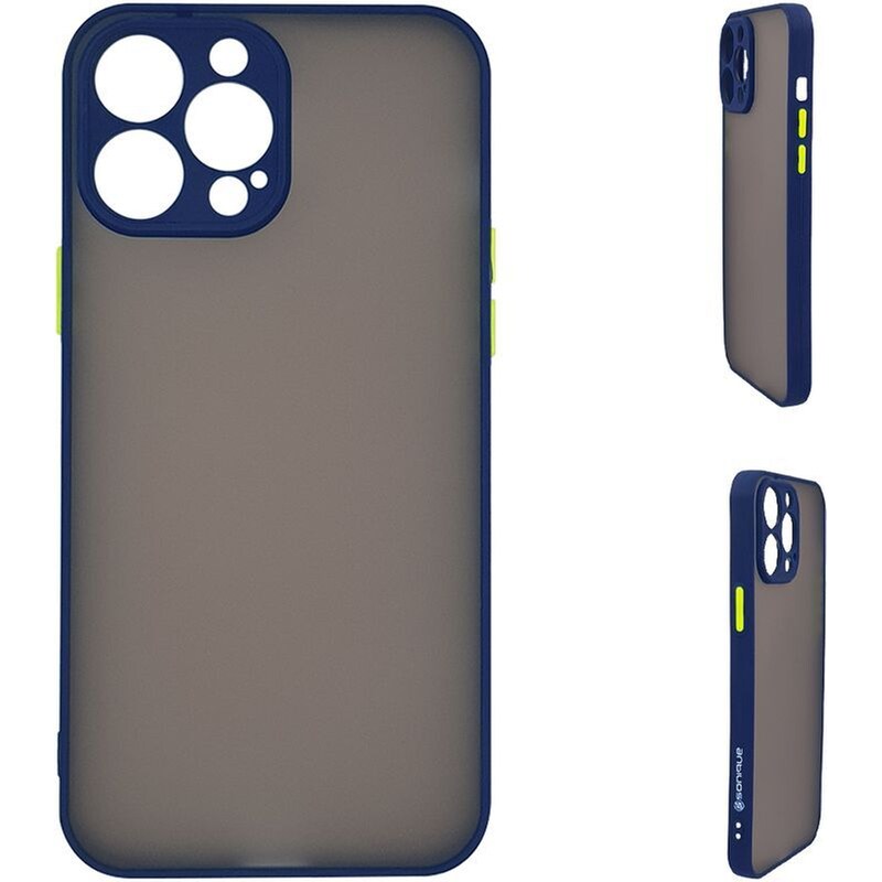 Θήκη Apple iPhone 13 Pro Max - Sonique Color Button Bumper - Μπλε