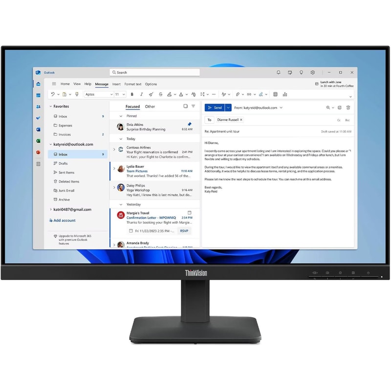 Lenovo ThinkVision S24-4e Monitor 23.8 Full HD IPS Flat 100Hz 6ms