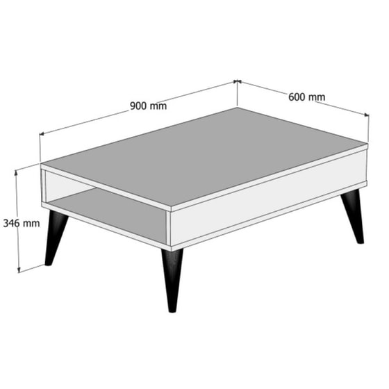 Τραπεζάκι Σαλονιού 24Mall Pavia από Μοριοσανίδα 90x60x34.6 cm - Καφέ image 1