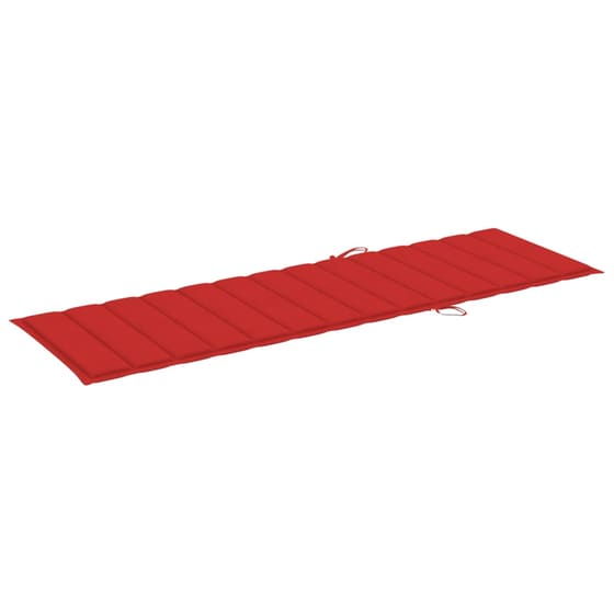 Ξαπλώστρα VidaXL από Μπαμπού 200x130x24-87 cm - Κόκκινη/Καφέ image 7