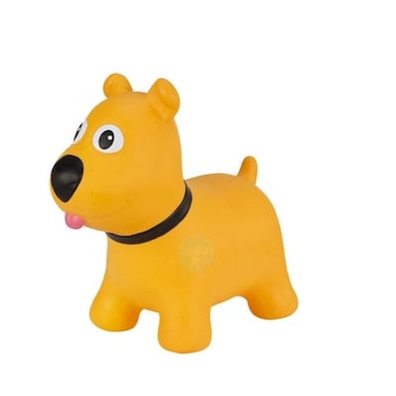 Hoppimals Φουσκωτό Σκύλος Χοπ Χοπ, Ζωγραφισμένο στο χέρι – Κίτρινο