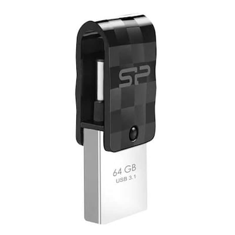 Silicon Power Mobile C31 64GB USB 3.1 Stick με σύνδεση USB-A USB-C Μαύρο