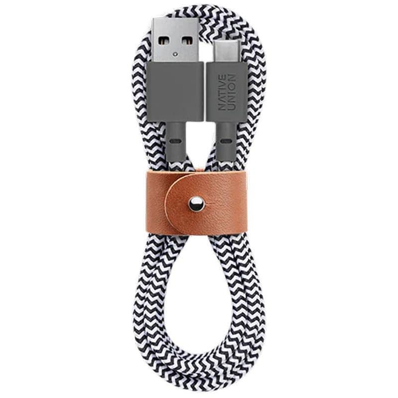 Καλώδιο Φόρτισης Native Union Belt Cable USB-A σε USB-C 1.2m - Zebra
