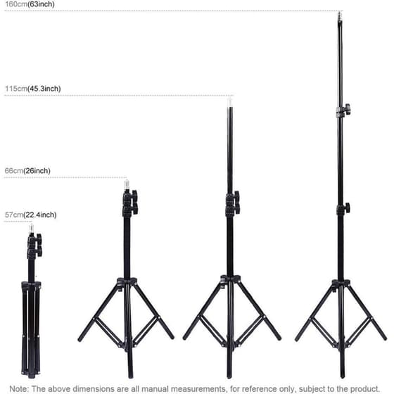 Τρίποδο Puluz με Ρυθμιζόμενο Ύψος 66-160cm - Black image 2