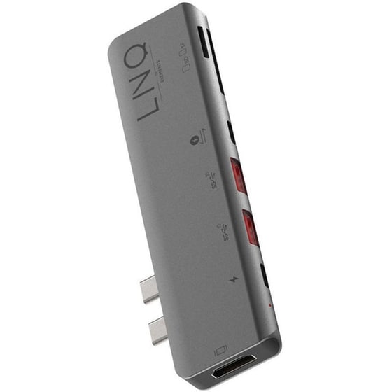 USB Hub Linq 7-Port LQ48012 - Γκρι image 1