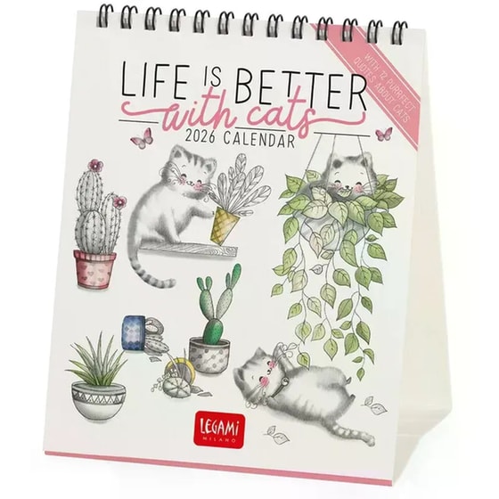 Ημερολόγιο Γραφείου Legami 2026 Sketchy Cats image 0