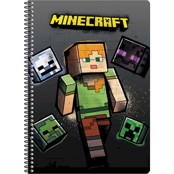 Τετράδιο Σπιράλ Graffiti 2 Θεμάτων 70 Φύλλων Minecraft image 0