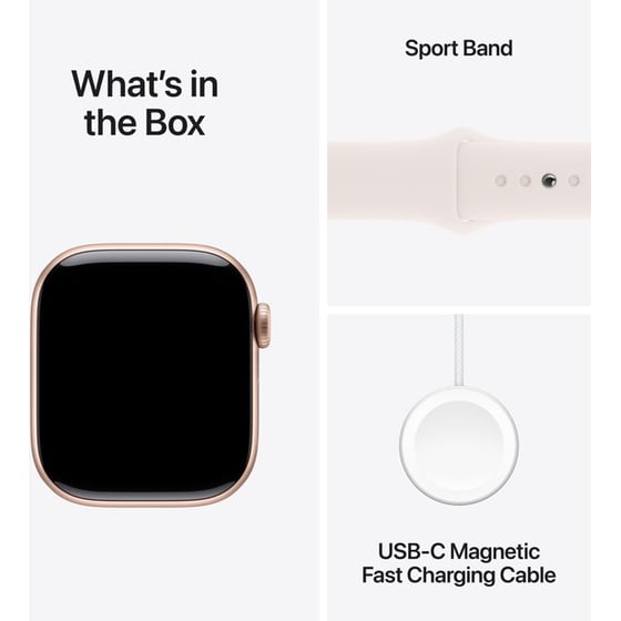 Apple Watch Series 10 GPS 42mm Rose Gold Aluminium Case with Light Blush Sport Band - M/L image 8