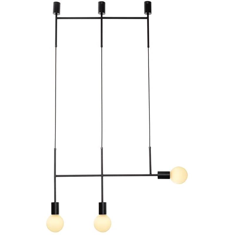ACA DECOR Φωτιστικό Οροφής Τρίφωτο Aca Decor Kyoto Tnk853p64bk Μεταλλικό - Μαύρο