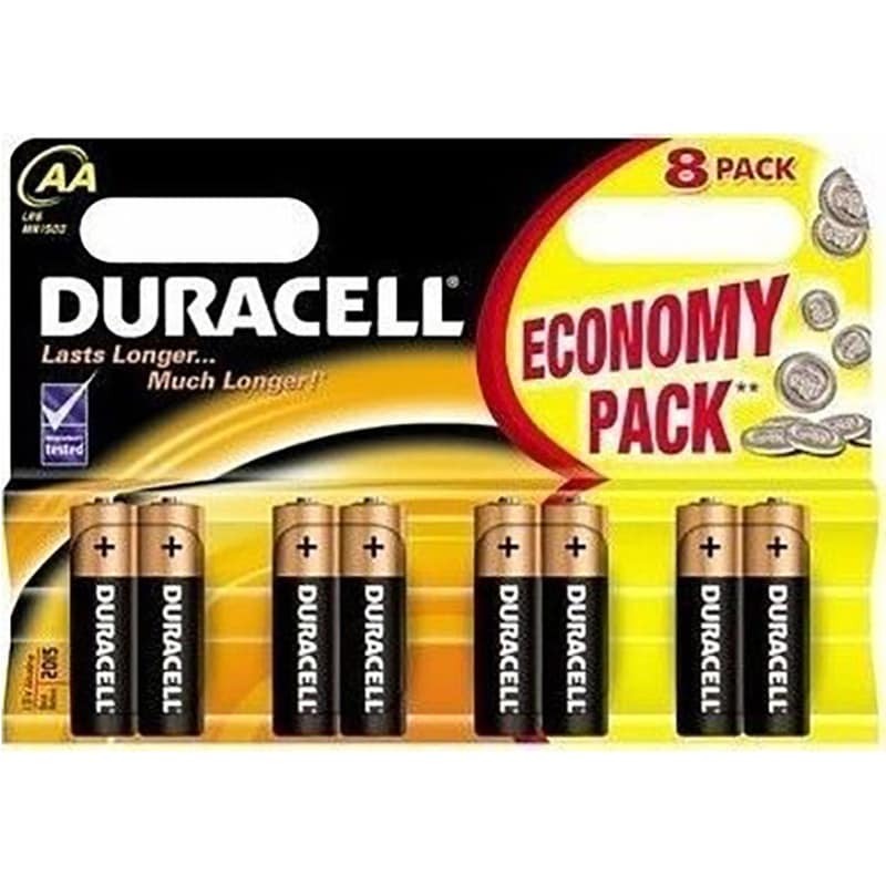 Duracell Αλκαλικές Μπαταρίες AA 1.5V 8τμχ (DBAALR6) (DURDBAALR6)