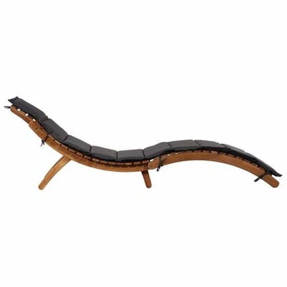 Ξαπλώστρα VidaXL από Μασίφ Ξύλο Ακακίας 184x55x64 cm - Σκούρο Γκρι image 2