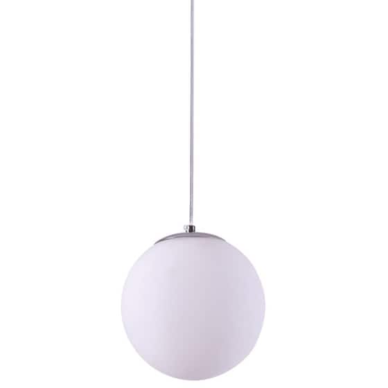 Φωτιστικό Οροφής Μονόφωτο Homelighting Alessia Μεταλλικό/Γυάλινο 30x30x30-120 cm - Λευκό image 0