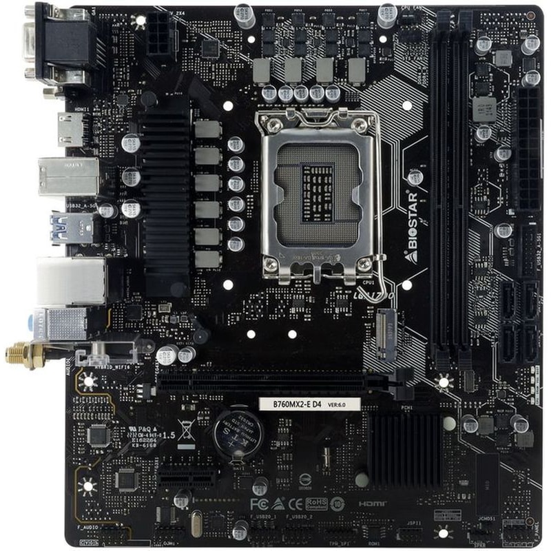 BIOSTAR Biostar B760MX2-E D4 Intel B760 Micro ATX με Socket Intel 1700