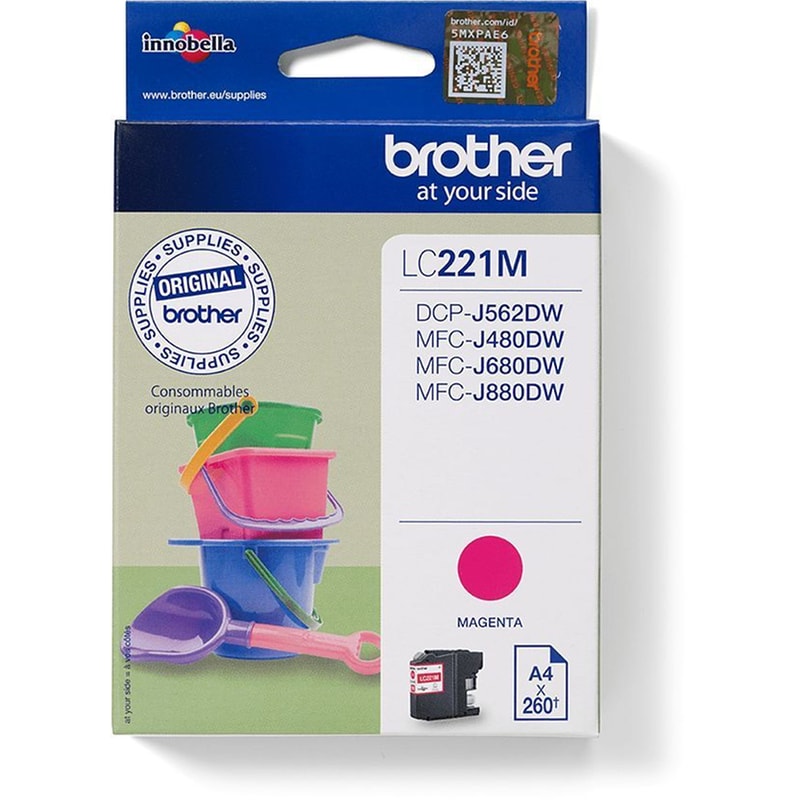 Brother LC221M Ματζέντα Μελάνι Εκτυπωτή LC221M