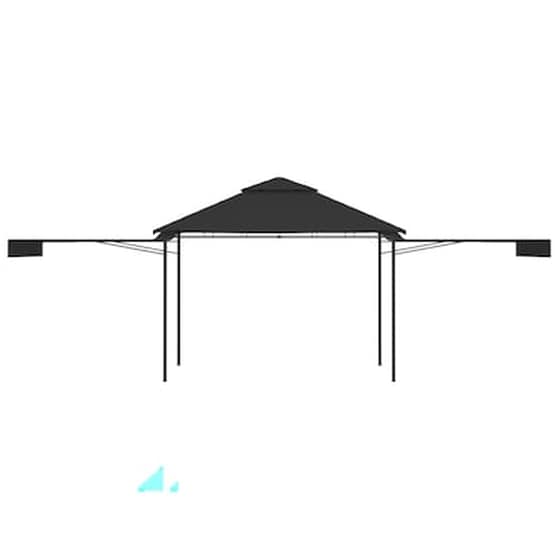 Κιόσκι Vidaxl Ατσάλινο Επεκτεινόμενο 3x3x2.75m - Ανθρακί image 5