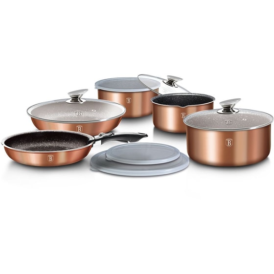 Σετ Μαγειρικά Σκεύη BERLINGER BH-1591 12 τμχ Καφέ image 0