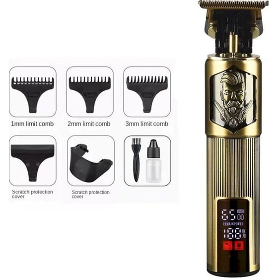 ANDOWL Q-TF9 Κουρευτική Μηχανή  Επαναφορτιζόμενη Χρυσή image 1