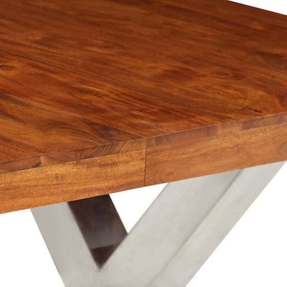 Vidaxl Τραπεζαρία 180 X 90 X 76 Εκ. Μασίφ Ξύλο Με Φινίρισμα Sheesham image 4