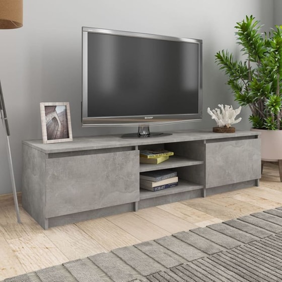 Έπιπλο Τηλεόρασης VidaXL από Μοριοσανίδα 140x40x35.5cm - Γκρι image 2