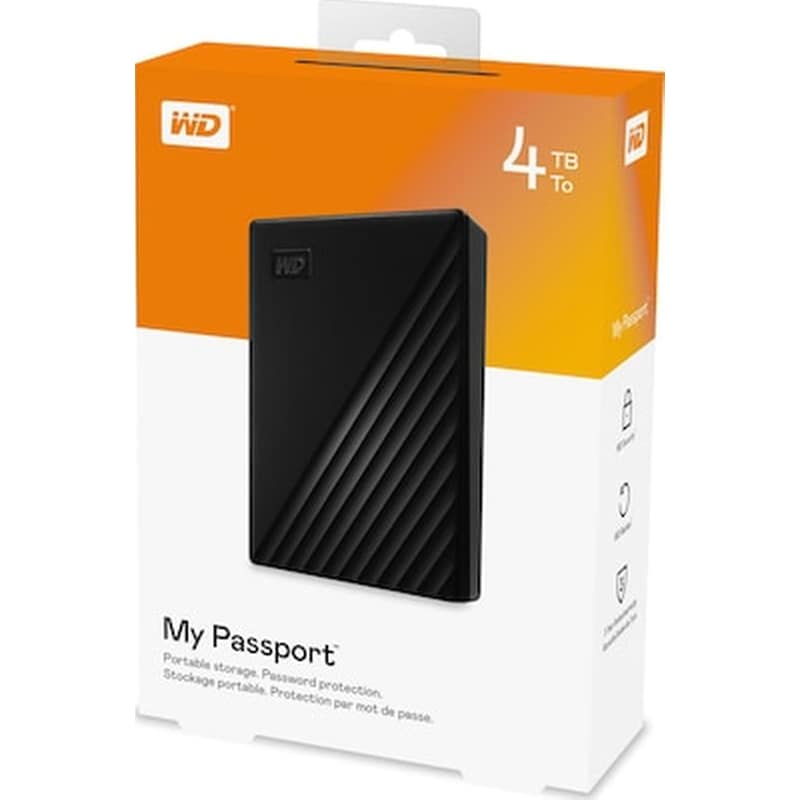 WESTERN DIGITAL Western Digital My Passport USB 3.2 HDD 4TB 2.5 - Μαύρο